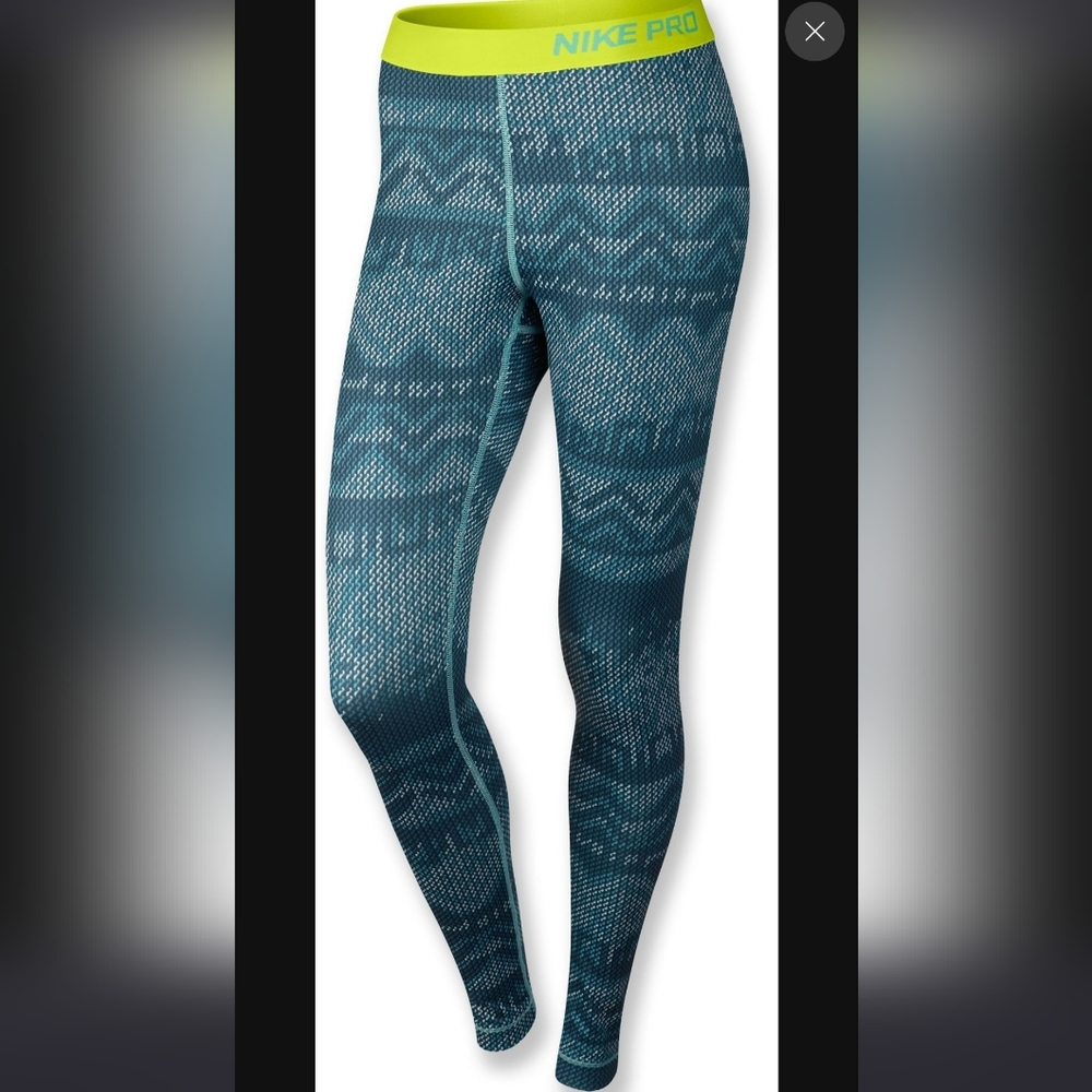 NAME YOUR PRICE Nike Pro Hyoerwarm Nordic Print Leggings